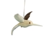 Tagua Nut Carving: Hummingbird (hanging) #2 - 1153-C295 (Y1D)