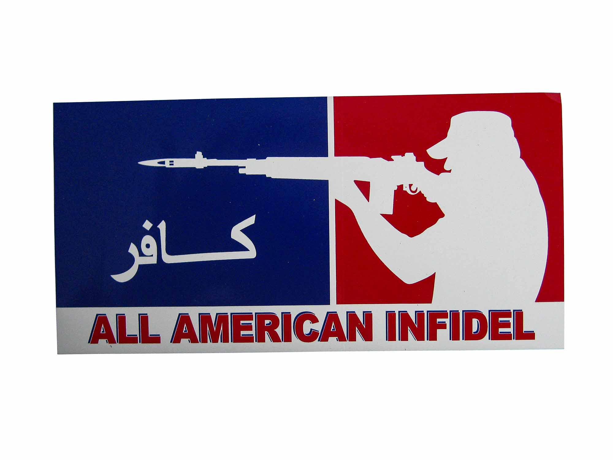 American Infidel Flag Decal – Warrior 12 - A Patriotic Apparel Company