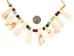 Real Water Buffalo Tooth Necklace: 10-Tooth - 404-610 (Y2K)