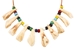 Real Water Buffalo Tooth Necklace: 10-Tooth - 404-610 (Y2K)