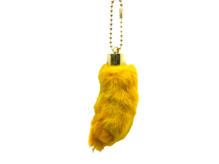 Light Orange Rabbit Foot Keychain