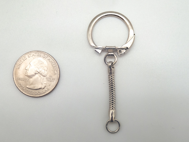 Nickel Snake Keychain