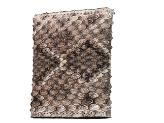 Real Rattlesnake Skin Wallet: Trifold 