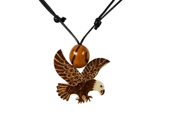 Tagua Nut Necklace: Eagle 