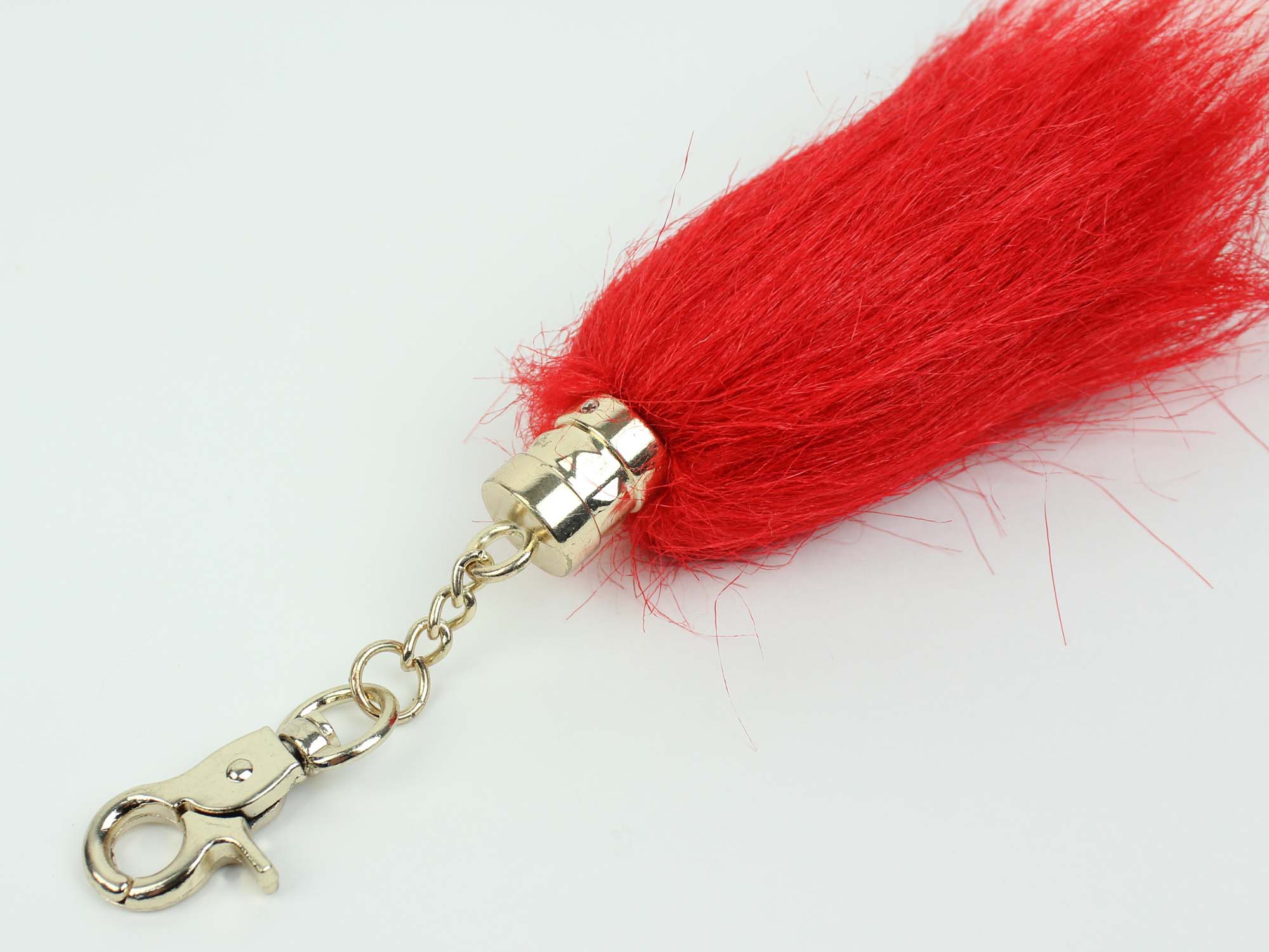 Red fox tail on sale keychain