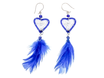 Heart-Shaped Dreamcatcher Earrings: Small 