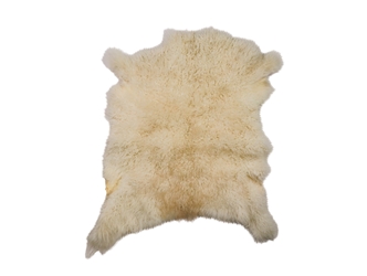 Cashmere Goat Skin: Natural White 