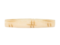 Carved Bone Hairpipe: Style K: 1.5" (100 pcs) bone beads