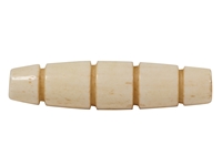Grooved Bone Hairpipe: Style O: 1.75" (100 pcs) bone beads
