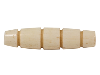 Grooved Bone Hairpipe: Style O: 1.75" (100 pcs) bone beads