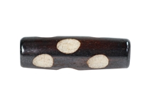 Etched Black Bone Hairpipe: Style Q: 1" (100 pcs) bone beads