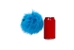 Fur Pompom: Blue/Shadow Fox: Dyed Bright Turquoise - 1267-BSFBT (Y2F)