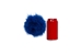 Fur Pompom: Blue/Shadow Fox: Dyed Electric Blue - 1267-BSFEB (Y2F)