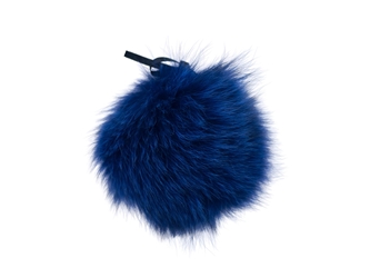Fur Pompom: Blue/Shadow Fox: Dyed Navy Blue fox fur pompoms, fox fur pom poms