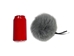 Fur Pompom: Blue/Shadow Fox: Dyed Steel Gray - 1267-BSFSG (Y2F)