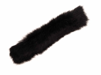 Czech Rabbit Fur Cuff: Black Dyed rabbit fur cuffs, snap bracelets, snap wristbands, slap bracelets, fur wristbands, fur bracelets