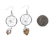 Silver Color Web with Citrine Point Earrings - 1416-2S-AS (Y1M)