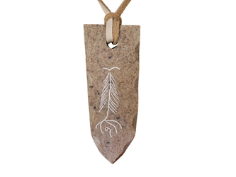 Iroquois Soapstone Arrowhead Necklace: Tree 