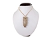 Iroquois Soapstone Arrowhead Necklace: Wheel and Feather - 144-03-04 (Y1M)