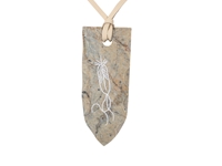 Iroquois Soapstone Arrowhead Necklace: Feather 