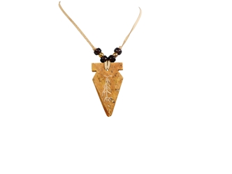 "Onondaga" Soapstone Arrowhead Necklace: Tree of Peace 