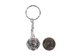 Caged Tumbled Stone Keychain: Hematite - 42-CTHE (Y1M)