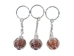 Caged Tumbled Stone Keychain: Red Aventurine - 42-CTRA (Y1M)