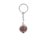 Caged Tumbled Stone Keychain: Red Aventurine - 42-CTRA (Y1M)