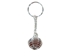 Caged Tumbled Stone Keychain: Red Jasper - 42-CTRJ (Y1M)