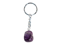 Tumbled Stone Keychain: Amethyst 