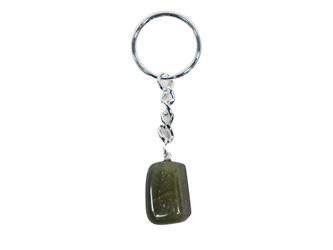 Tumbled Stone Keychain: Green Aventurine 