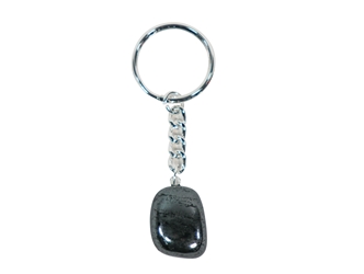 Tumbled Stone Keychain: Hematite 