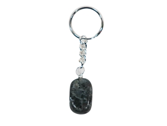 Tumbled Stone Keychain: Larvikite 