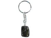 Tumbled Stone Keychain: Moss Agate 