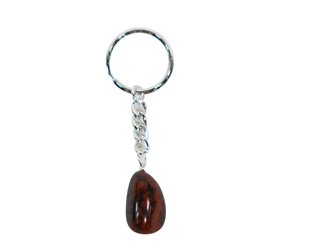 Tumbled Stone Keychain: Mahogany Obsidian 