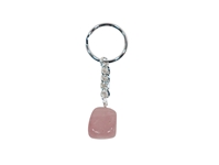 Tumbled Stone Keychain: Rose Quartz 