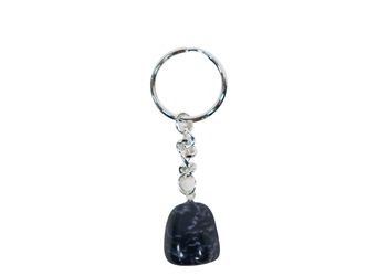 Tumbled Stone Keychain: Sodalite 