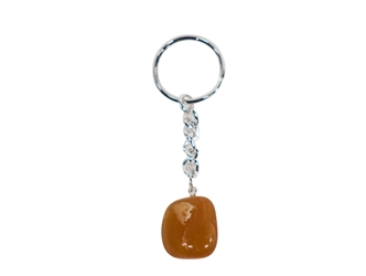 Tumbled Stone Keychain: Yellow Aventurine 