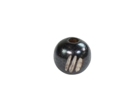 Etched Round Black Bone Bead: Style H: 0.4" (100 pcs) bone beads