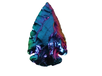 Titanium Aura Quartz Arrowhead: 1.5" 