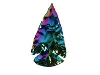 Titanium Aura Quartz Arrowhead: 2" 