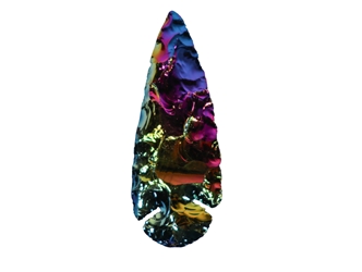 Titanium Aura Quartz Arrowhead: 3" 