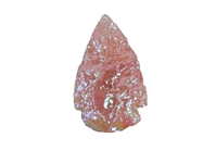 Rose Quartz Aura Arrowhead: 1.75" 