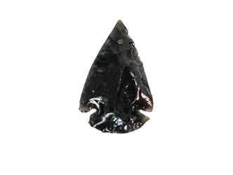 Black Obsidian Arrowhead: 1" 