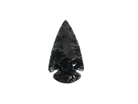 Black Obsidian Arrowhead: 2" 