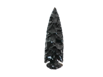 Black Obsidian Arrowhead: 4" 