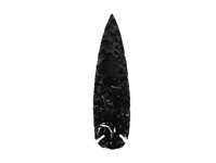 Black Obsidian Arrowhead: 5" 