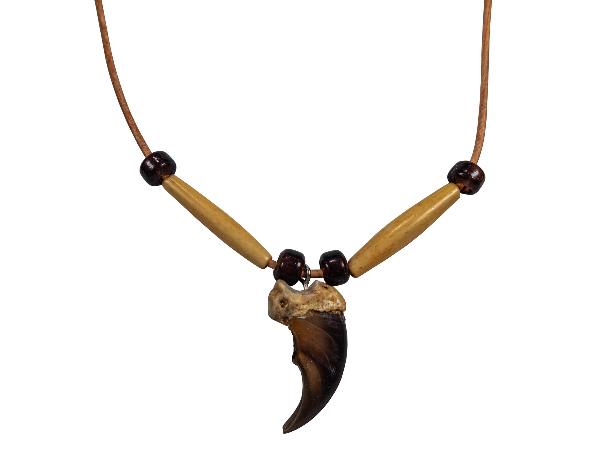 Single Bear Claw & Gemstone Beads & Black Horn Hair Pipes Necklace - Mesa  Farm :: Native American Indian Jewelry, Crafts & Gifts