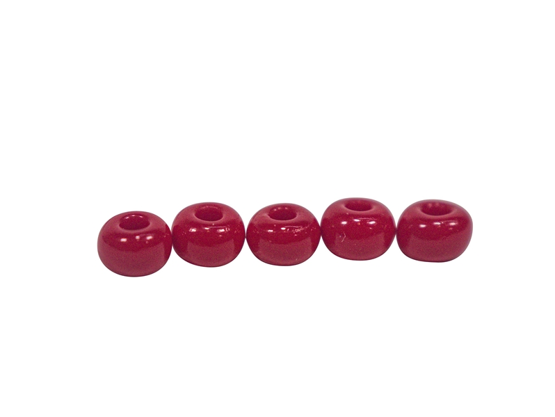 Czech Seed Bead 6/0 (4mm) Beads Opaque Dark Red Beads