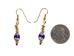 Iroquois Chevron Earrings: Royal Blue & Gold - 82-02-PG (Y2H)